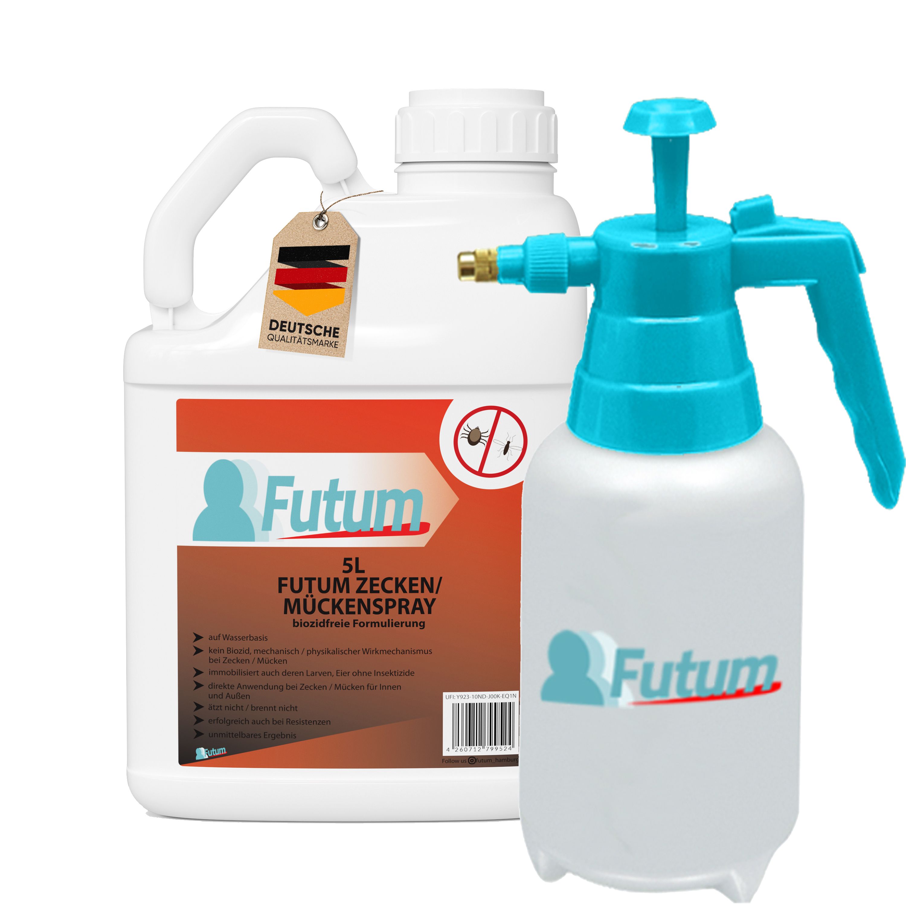 FUTUM 5L Zecken- / Mückenspray + TRIGGER
