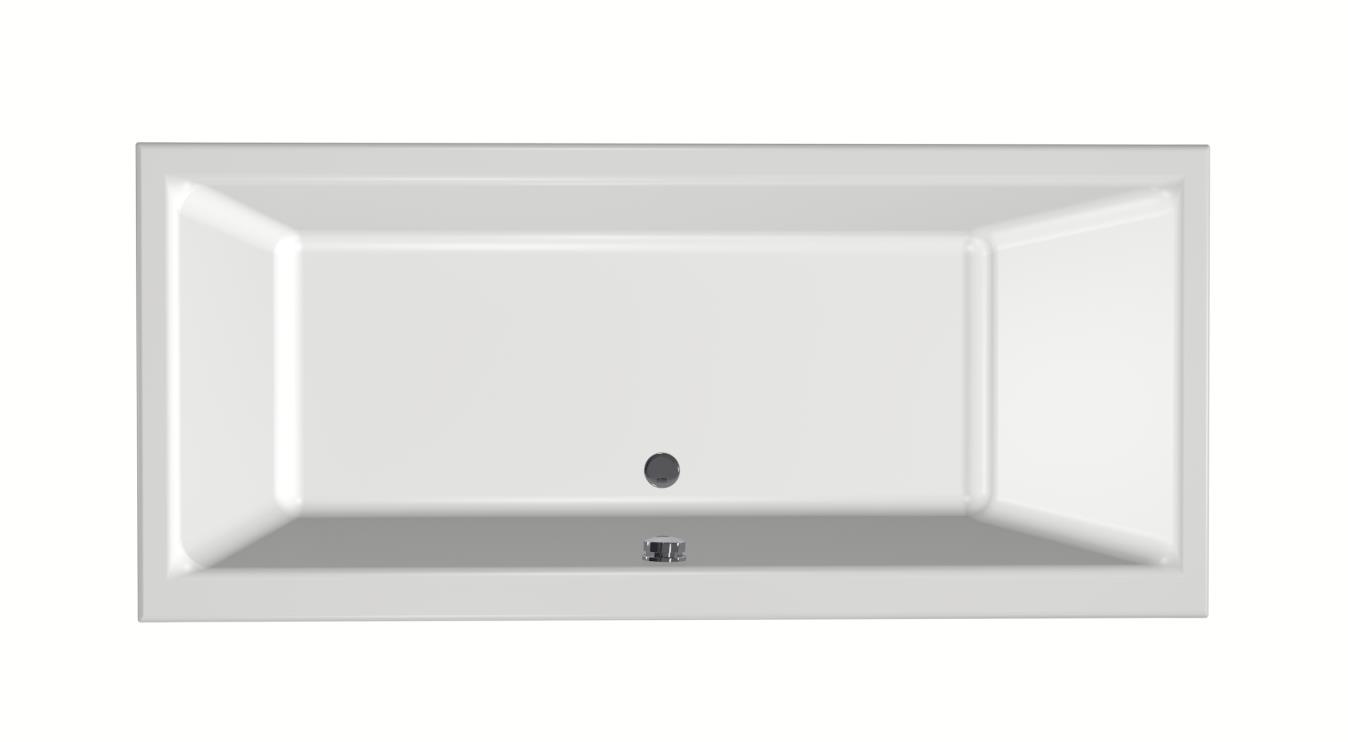 Xenz Kristal ligbad acryl 180x80x45cm wit glans