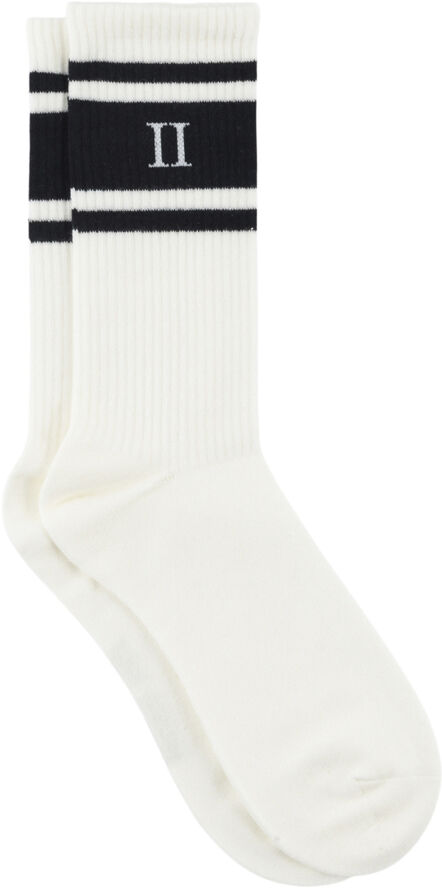 Les Deux William Stripe 2-Pack Socks Råhvid