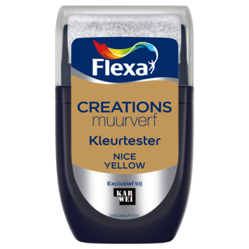Flexa Creations muurverf kleurtester mat nice yellow 30 ml