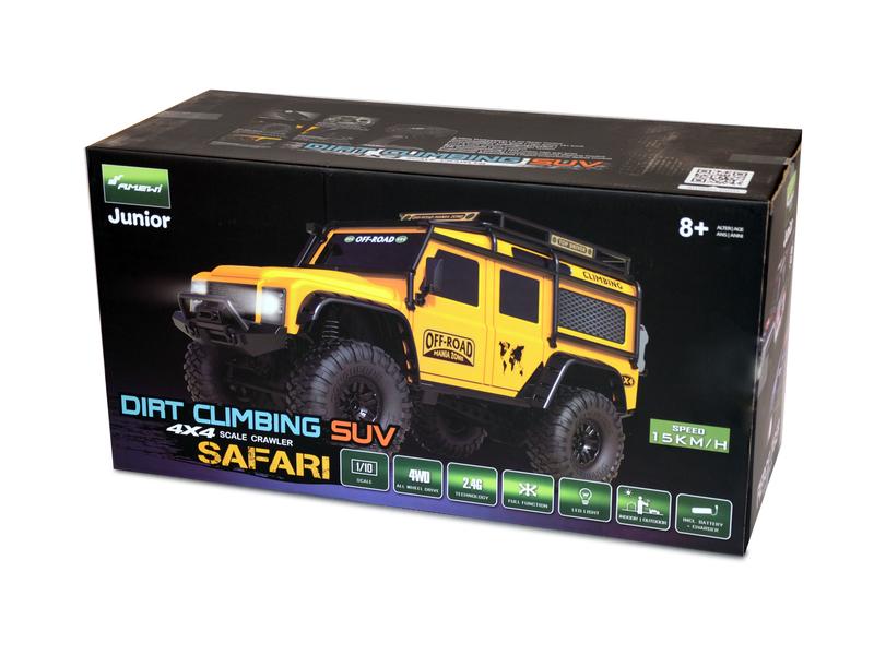 Amewi Scale Crawler Dirt Climbing SUV, Safari RTR, 1:10 Geländegängiger 4x4 SUV für Einsteiger