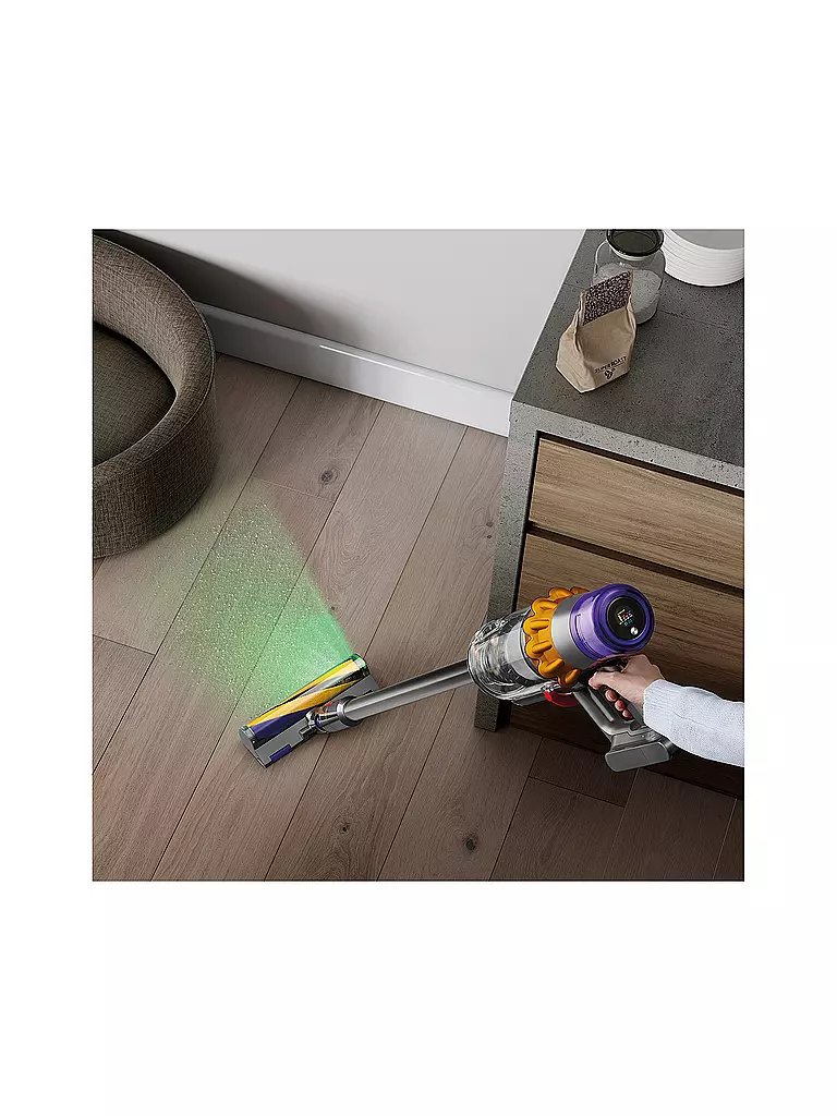 DYSON Staubsauger V15 DETECT ABSOLUTE Nickel/Gelb silber