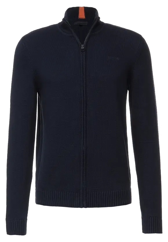 Strickjacke in Unifarbe - deep navy blue