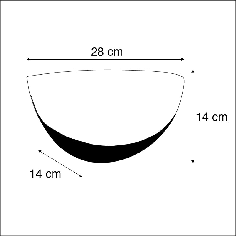 QAZQA Moderne wandlamp wit gips halfrond - Britt