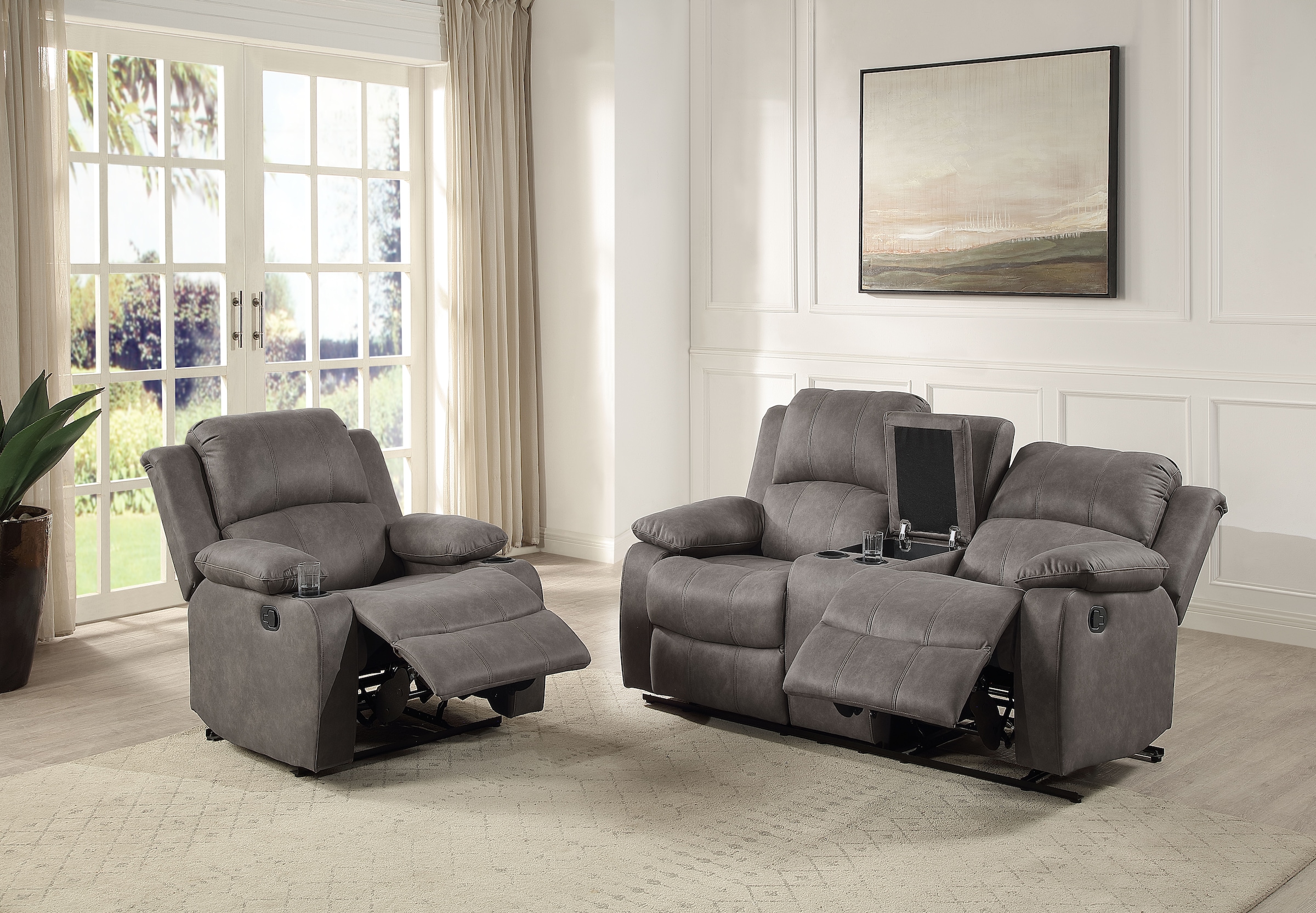 ATLANTIC home collection Relaxsessel »Cicero« mit Relaxfunktion, Federkern und Getränkehalter
