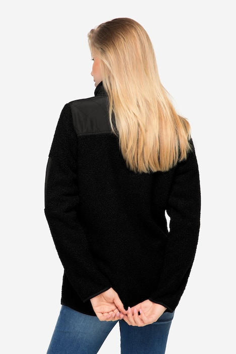 Teddyjacke, Stepp-Einsätze, Stehkragen, Zipper, OEKO-TEX