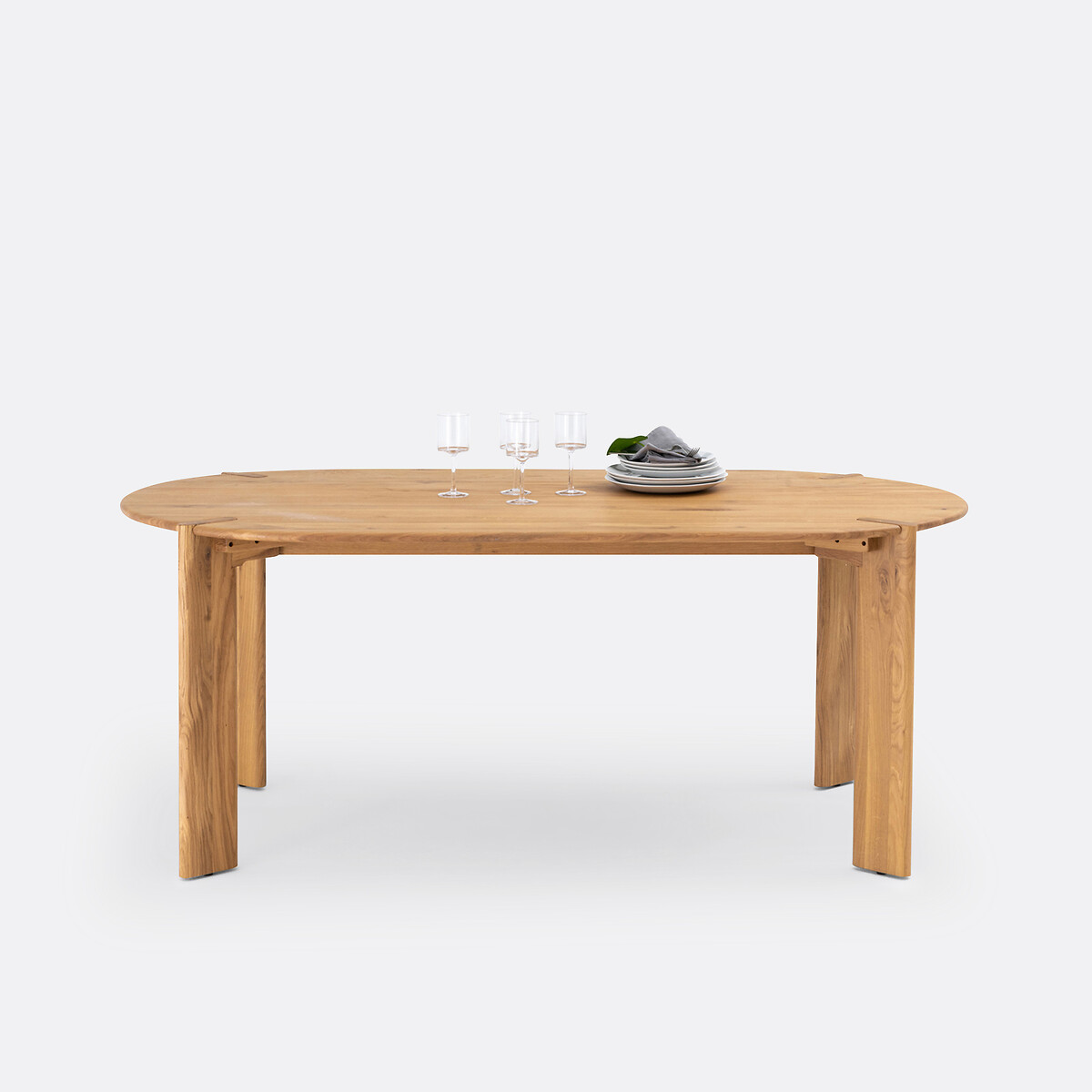 LA REDOUTE INTERIEURS<br>Mesa em carvalho maciço, 6/8 pessoas, Elmo