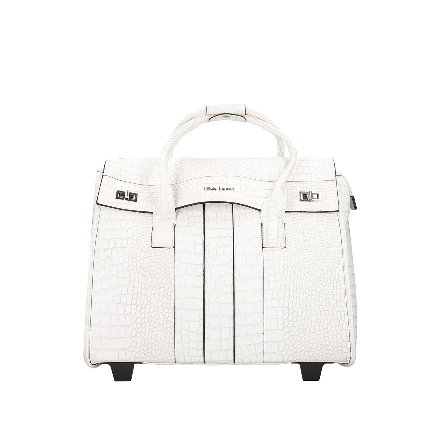 Olivia Lauren Bianca Business Trolley mat croco wit