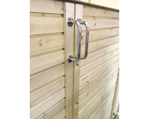 Bertilo Woodline Bike fietsenstalling/tuinhuisje met vloer, 202x106 cm, antraciet