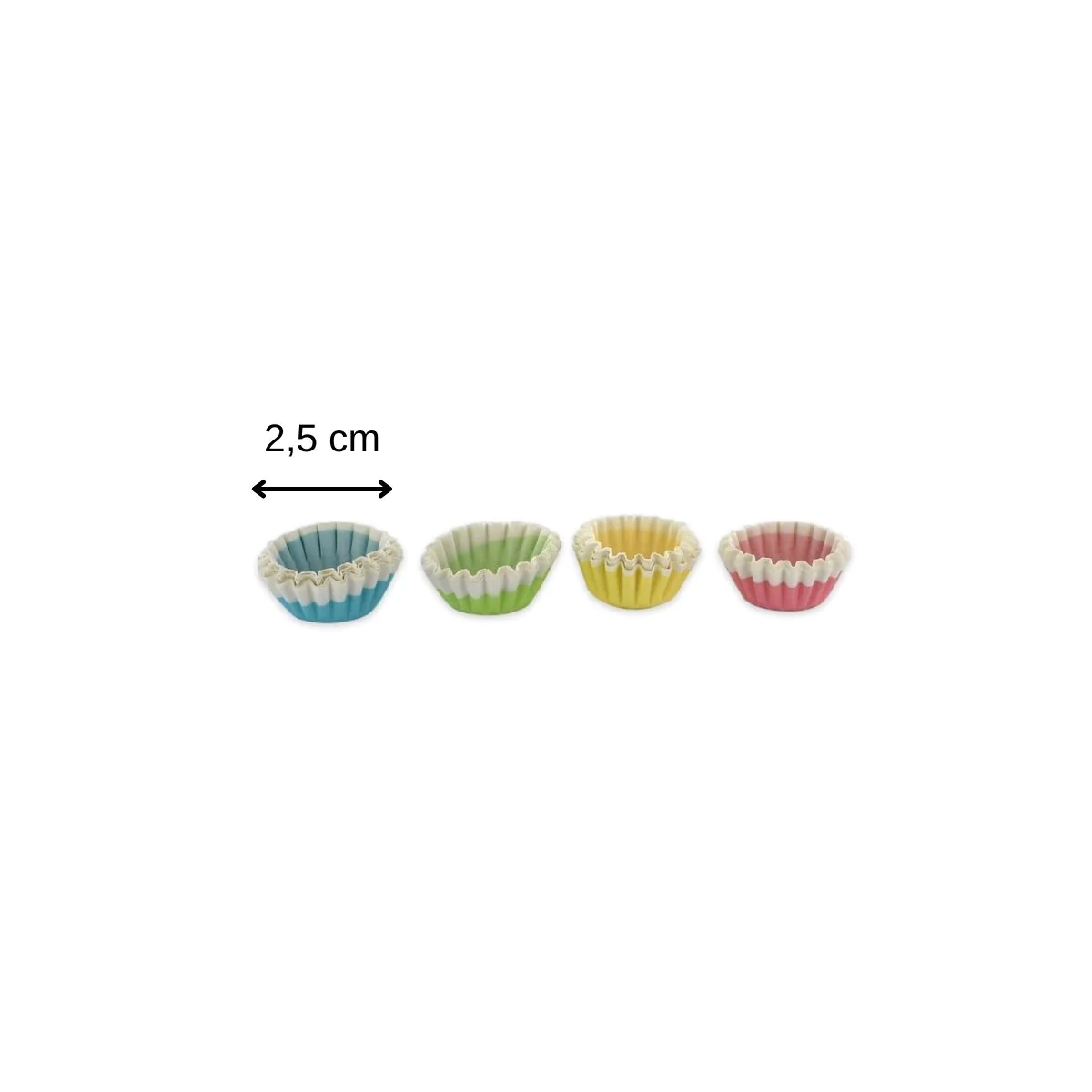 Lot de 100 barquettes alimentaires en papier 2,5 cm Smart pastry Zenke