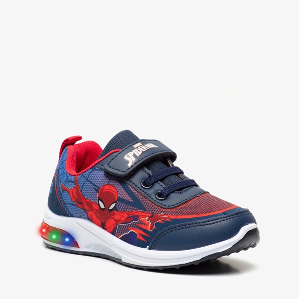Spider-Man jongens sneakers met lichtjes blauw