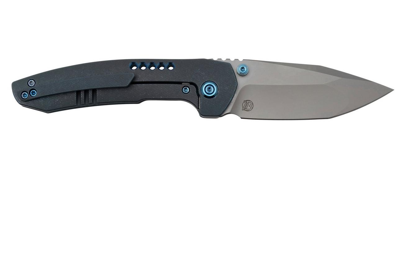 WE Knife Trogon WE22002B-1 Blue Titanium, Bead Blasted CPM 20CV zakmes