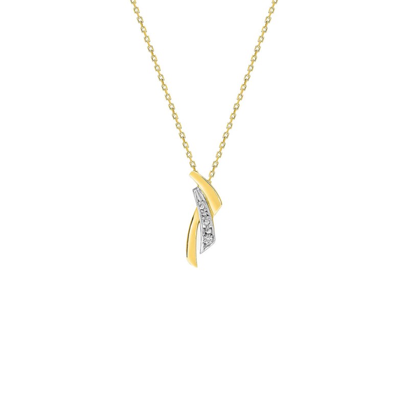 Collier Femme - Or 18 Carats - Diamant 0,01 Carats - Longueur : 42 cm