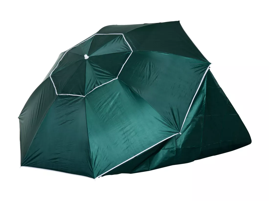 Parasol abri solaire ?2,1 x 2,22H cm protection UPF 50 + sac transport fourni vert foncé