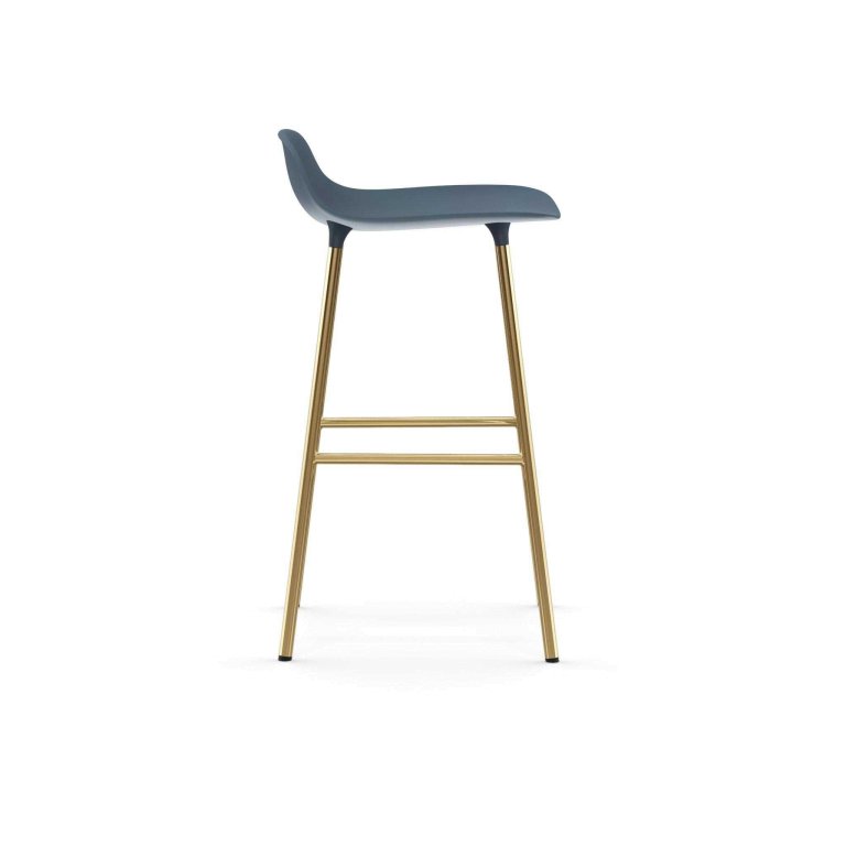 Normann Copenhagen Form Barstool barkruk 65cm met messing onderstel zwart