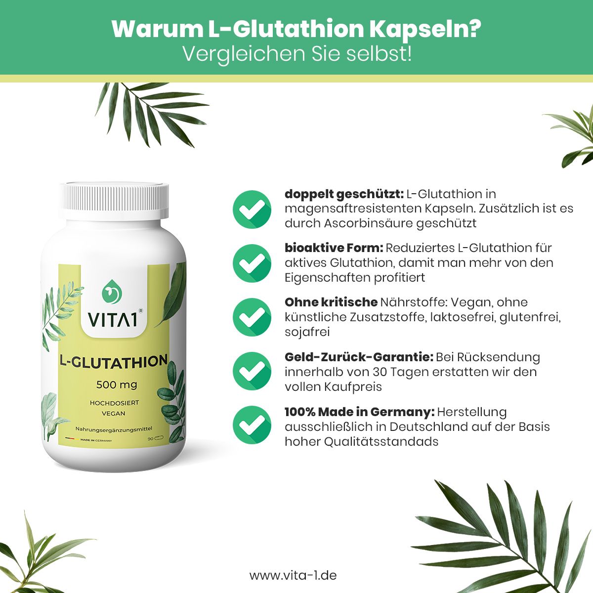 VITA1 L-Glutathio, 500 mg