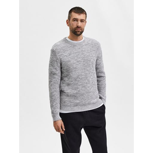 Selected Homme Vince Bubble Striktrøje, Marshmallow, XL