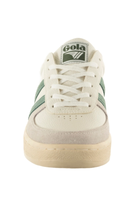 Baskets basses gola grandslam trident zn wht/grn mist/evergreen