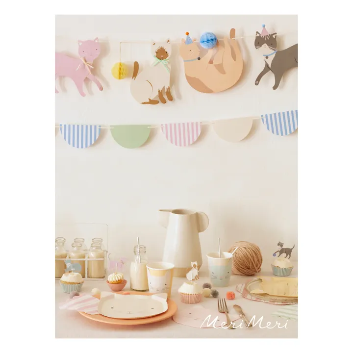 Meri Meri Gobelets Chat pastel - Set de 8