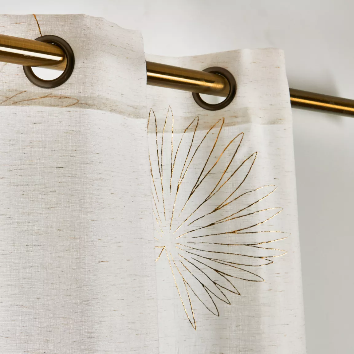 Voilage œillets (140 x 240 cm) Lotus Beige