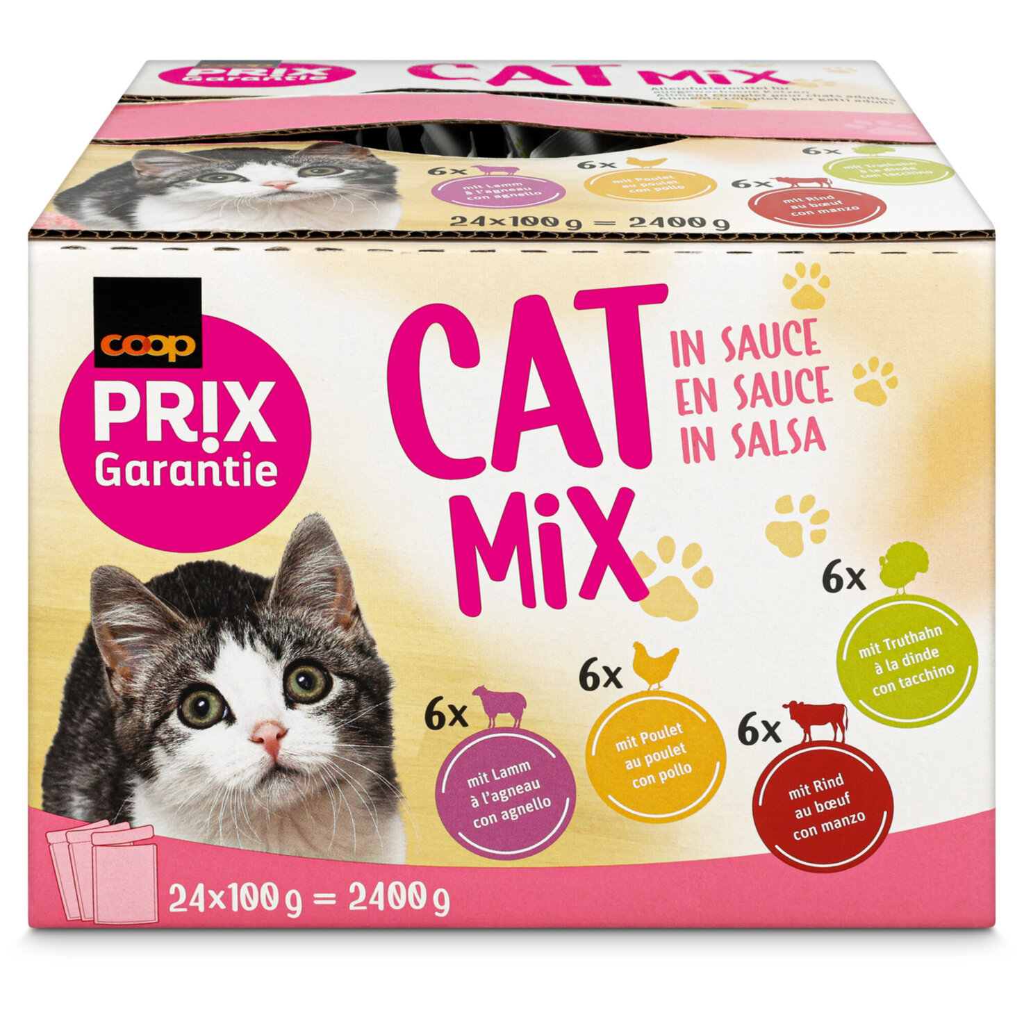 Prix Garantie Cat Mix Katzenfutter in Sauce assortiert 24x100g