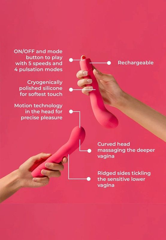 The Romantic - G-spot Vibrator - Geribbelde Lichaam - Roze
