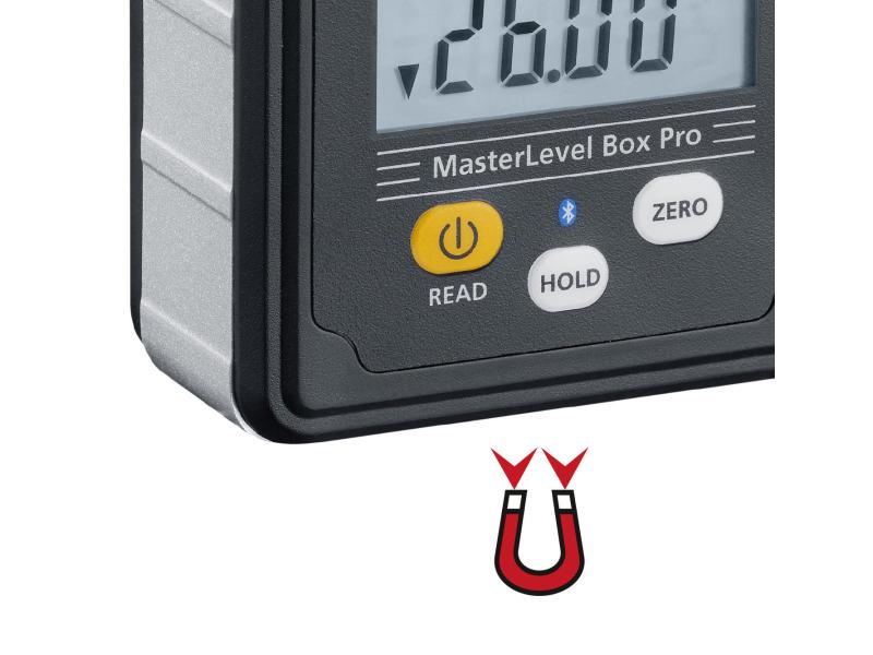 Laserliner Wasserwaage MasterLevel Box Pro Bluetooth Digitale Elektronik-Wasserwaage mit Haftmagneten