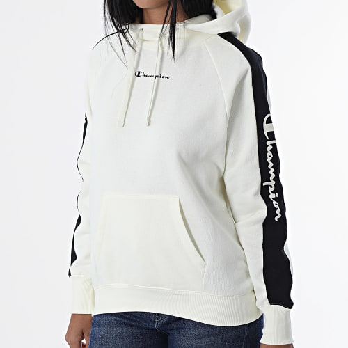 Sweat Capuche Femme A Bandes 115571 Beige