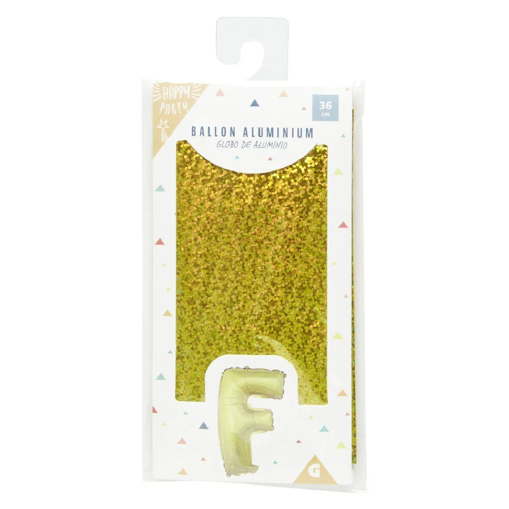 Ballon forme lettre F, aluminium