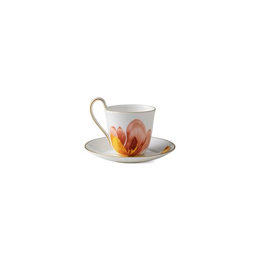 Royal Copenhagen Flora Højhankskop Med Underkop, Magnolia, 27 cl