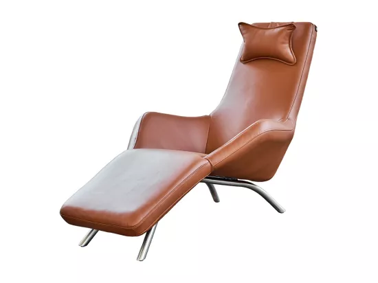 Fauteuil - marron cuir - CAVAL
