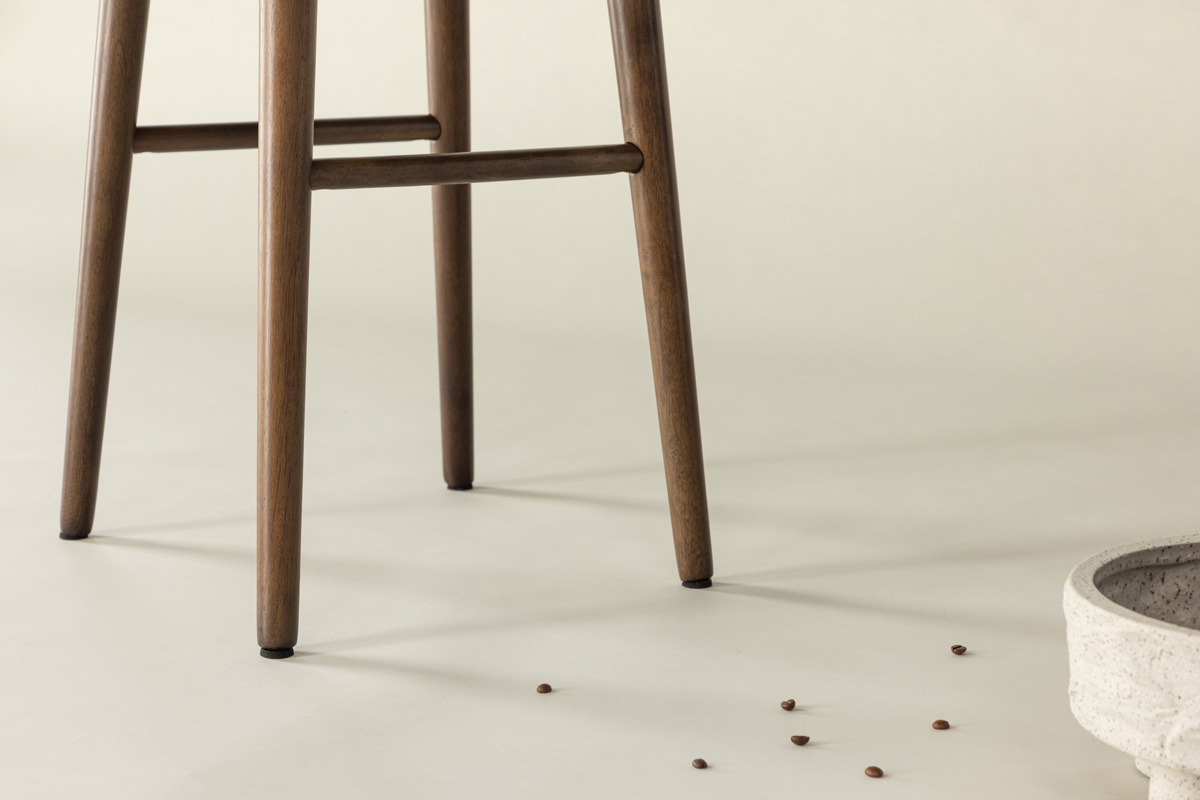 Barkruk Jur hout - 75 cm Donkerbruin - set van 2