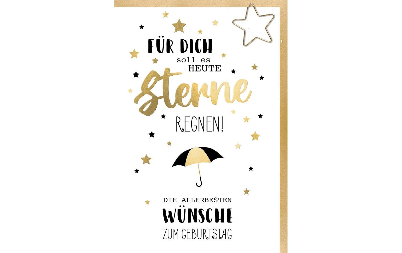 Geburtstagskarte Sterne Regen 11.5 x 17 cmGlückwunschkarte zum Geburtstag