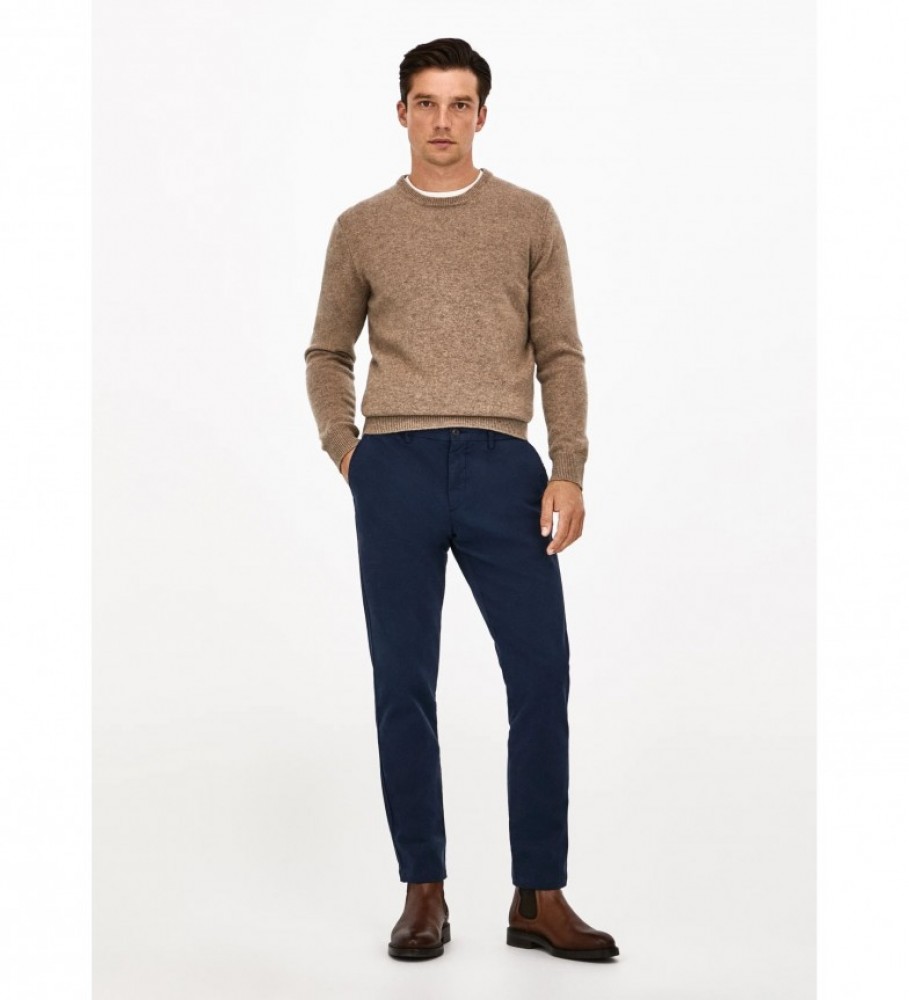 Calças Hackett texturizadas azul-marinho