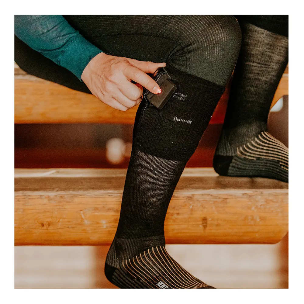Therm-ic POWSOCKS HEAT UNI - Chaussettes chauffantes x2 + Batteries S-1400B black