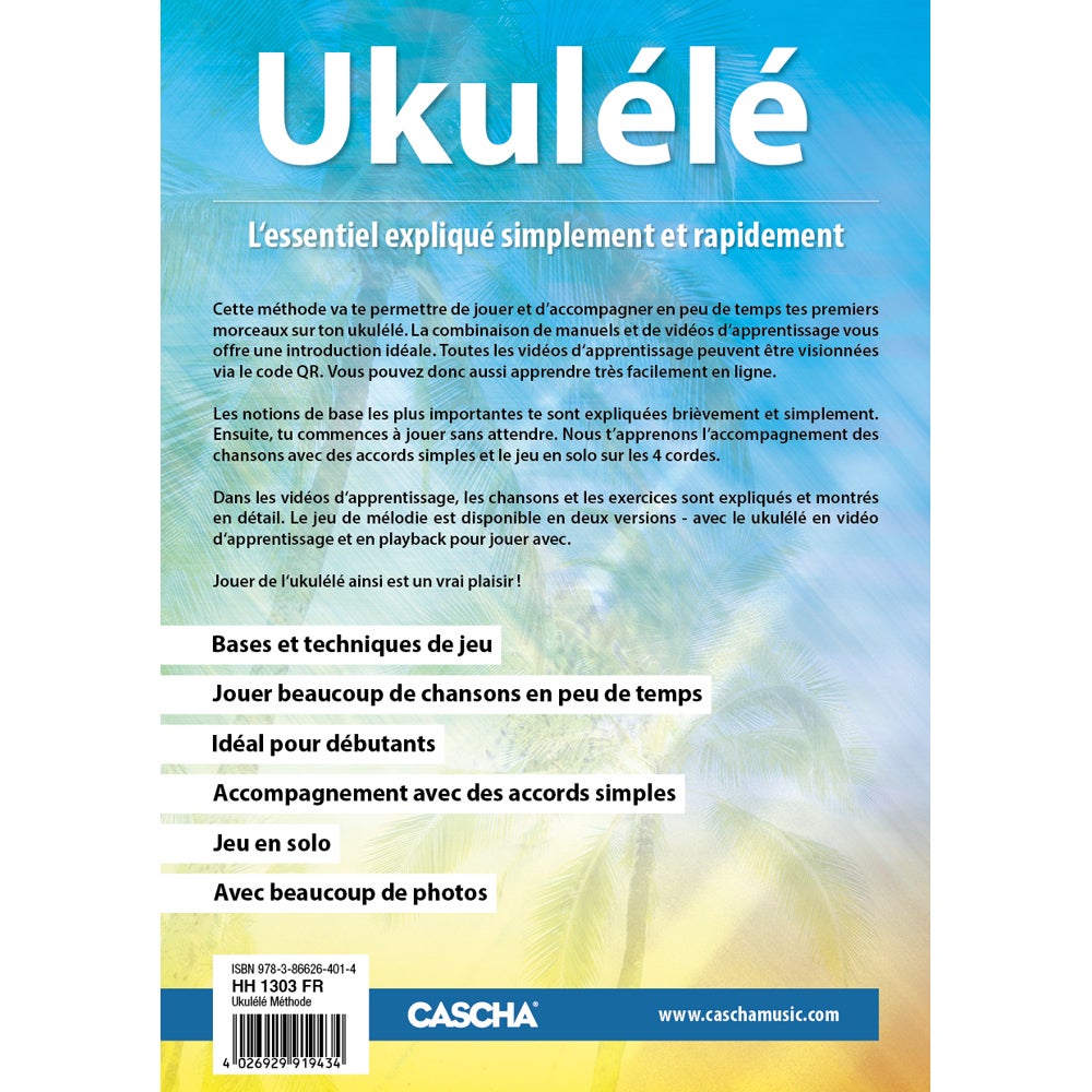 Cascha HH 1303 FR Ukulélé - Apprendre rapidement et facilement