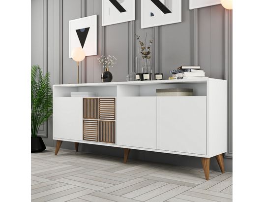 CONCEPT1 - Bahut Milan blanc 180 x 35 x 78cm