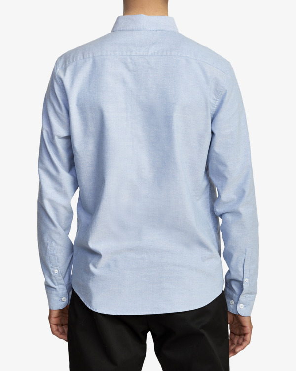 Rvca Thatll Do Stretch Shirt LS Oxford Blue