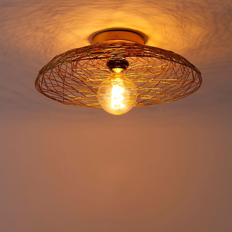 Oosterse plafondlamp goud 40 cm - Glan