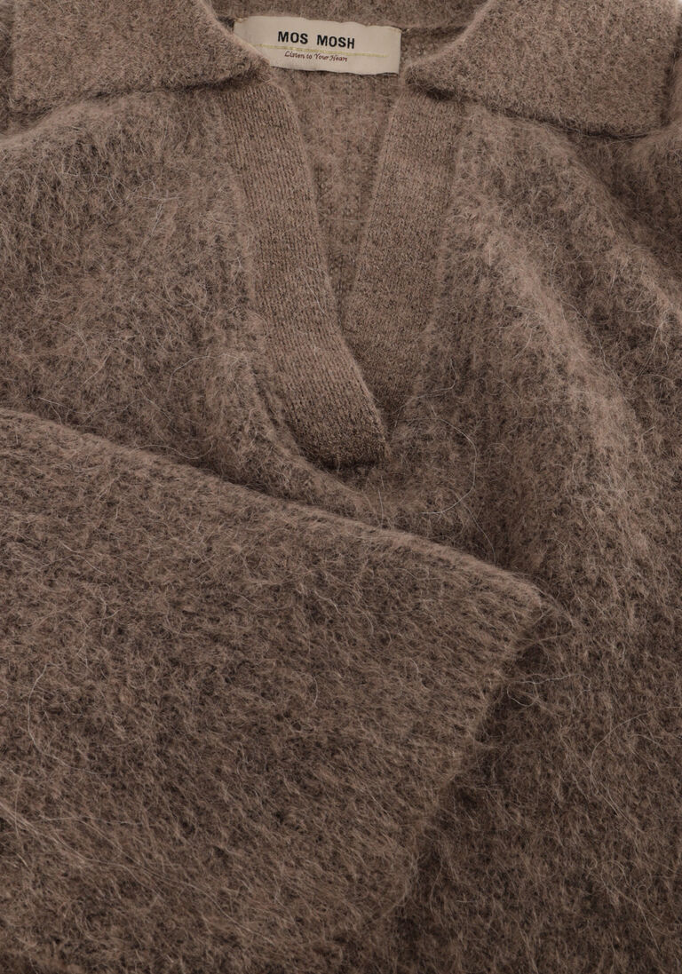 bruine mos mosh trui mmthora aidy polo knit