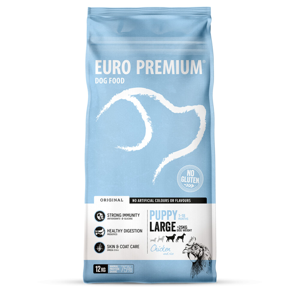 Euro-Premium Puppy Large Kip - Rijst12 kg