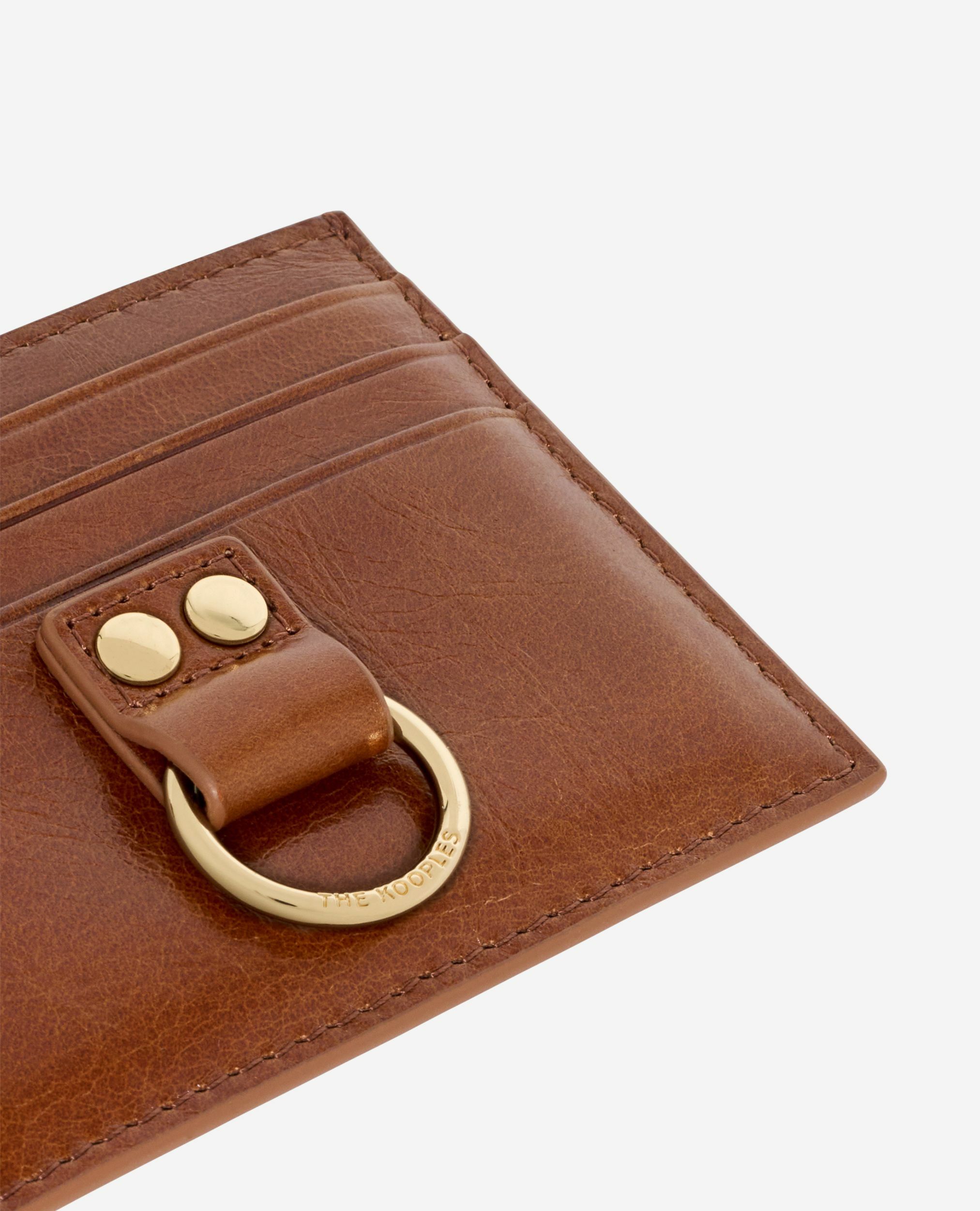 Porte cartes Amelia en cuir marron