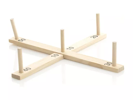 Jeu de lancé d'anneaux - 50 x 4 x 10 cm - Bois