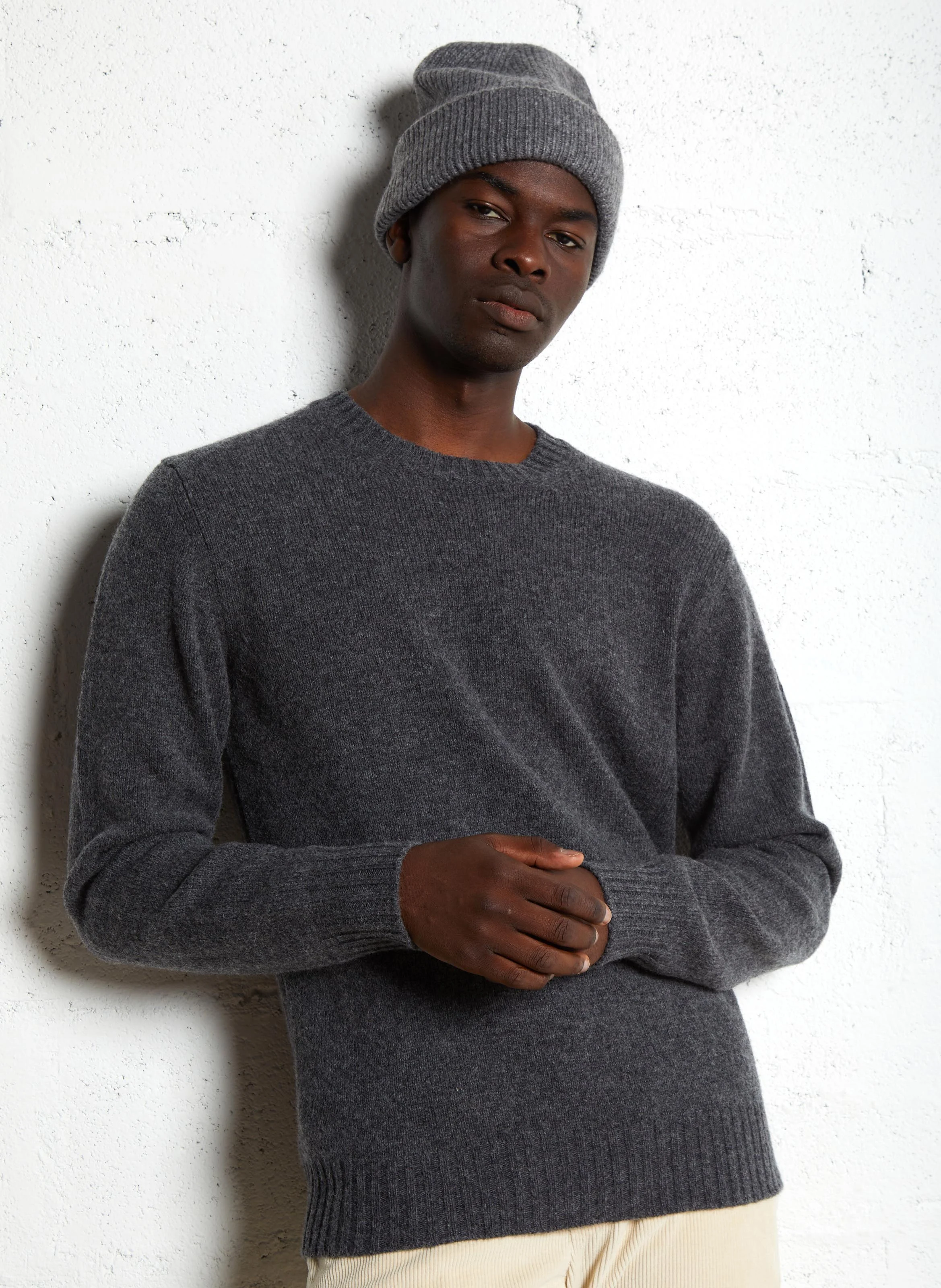 SHETLAND - Pull col rond en cachemire | Gris