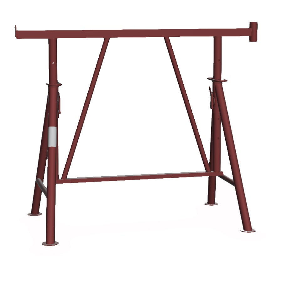 Schake Compact S 1500 opvouwbare steigerstandaard, bruin gelakt, 1,20-1,95 m hoog