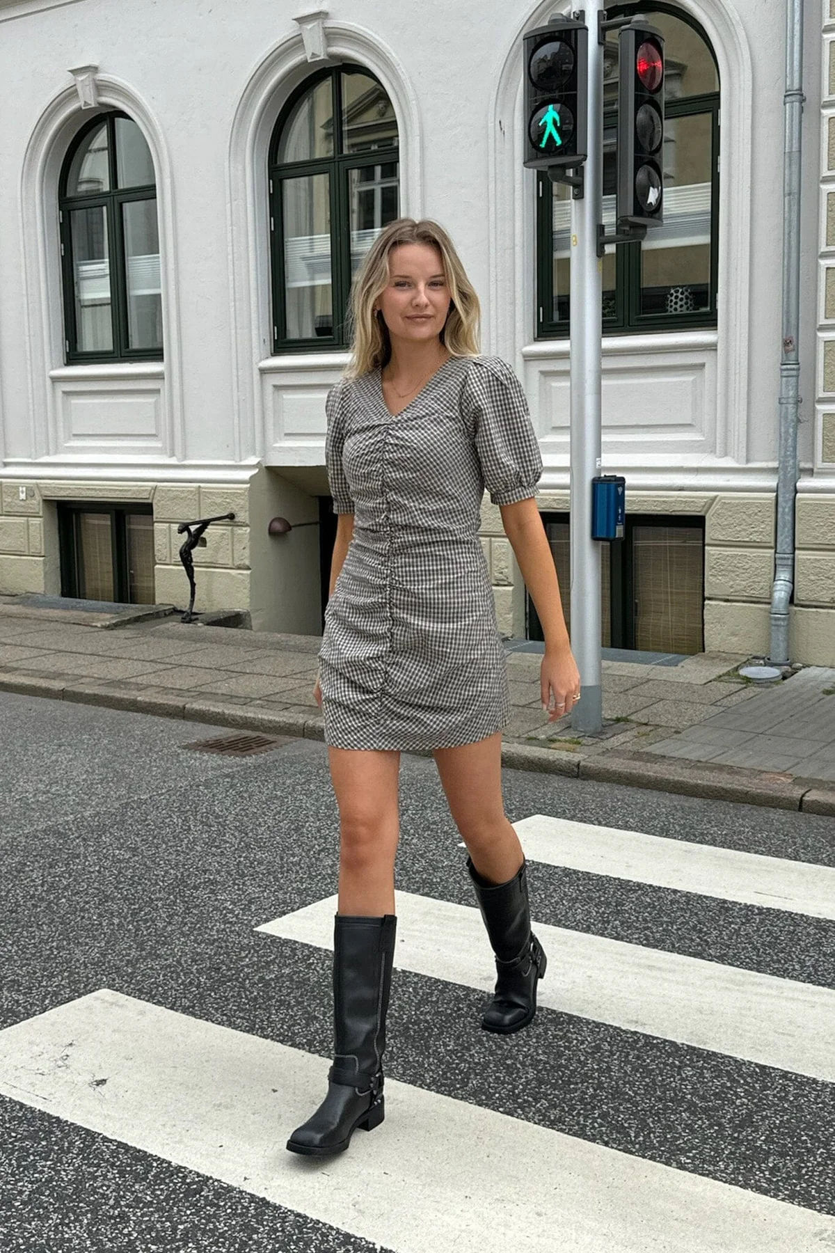 BYIC Aliceic Dress bsc black small checks