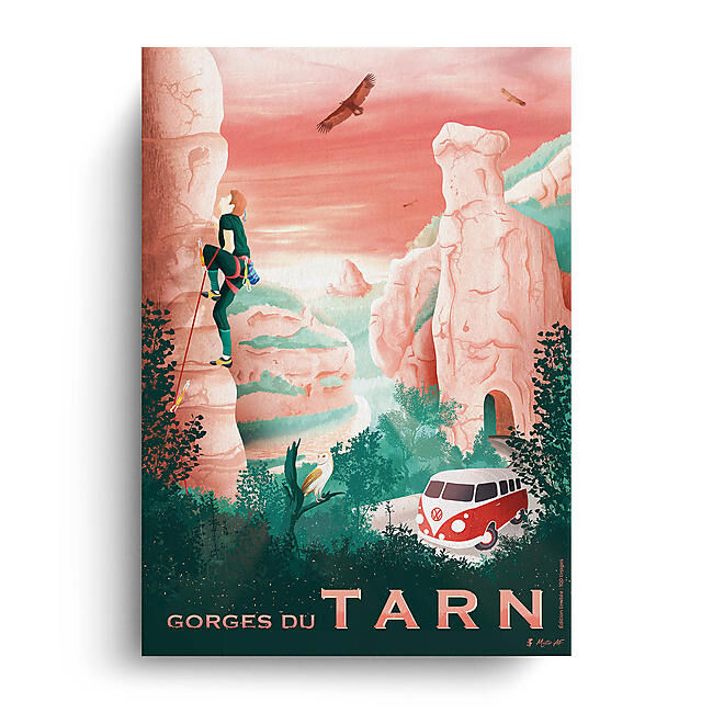 GORGES DU TARN AFFICHE A4 VIN