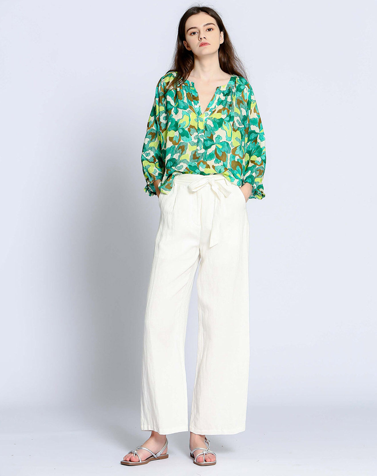 See u Soon Pantalon en Lin & Coton Elena blanc
