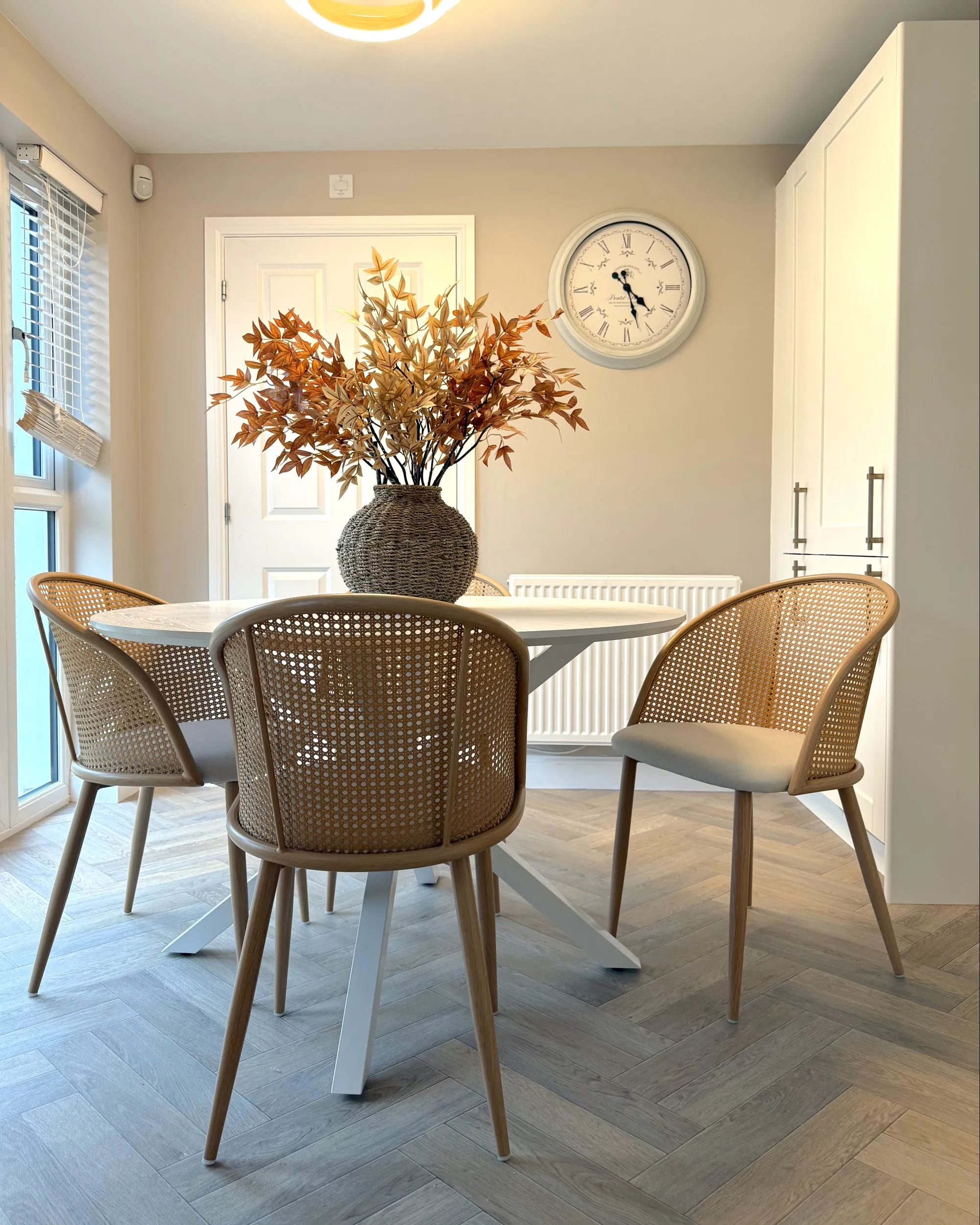 Set van 2 eetkamerstoelen CORNELL Metaal Lichtbeige