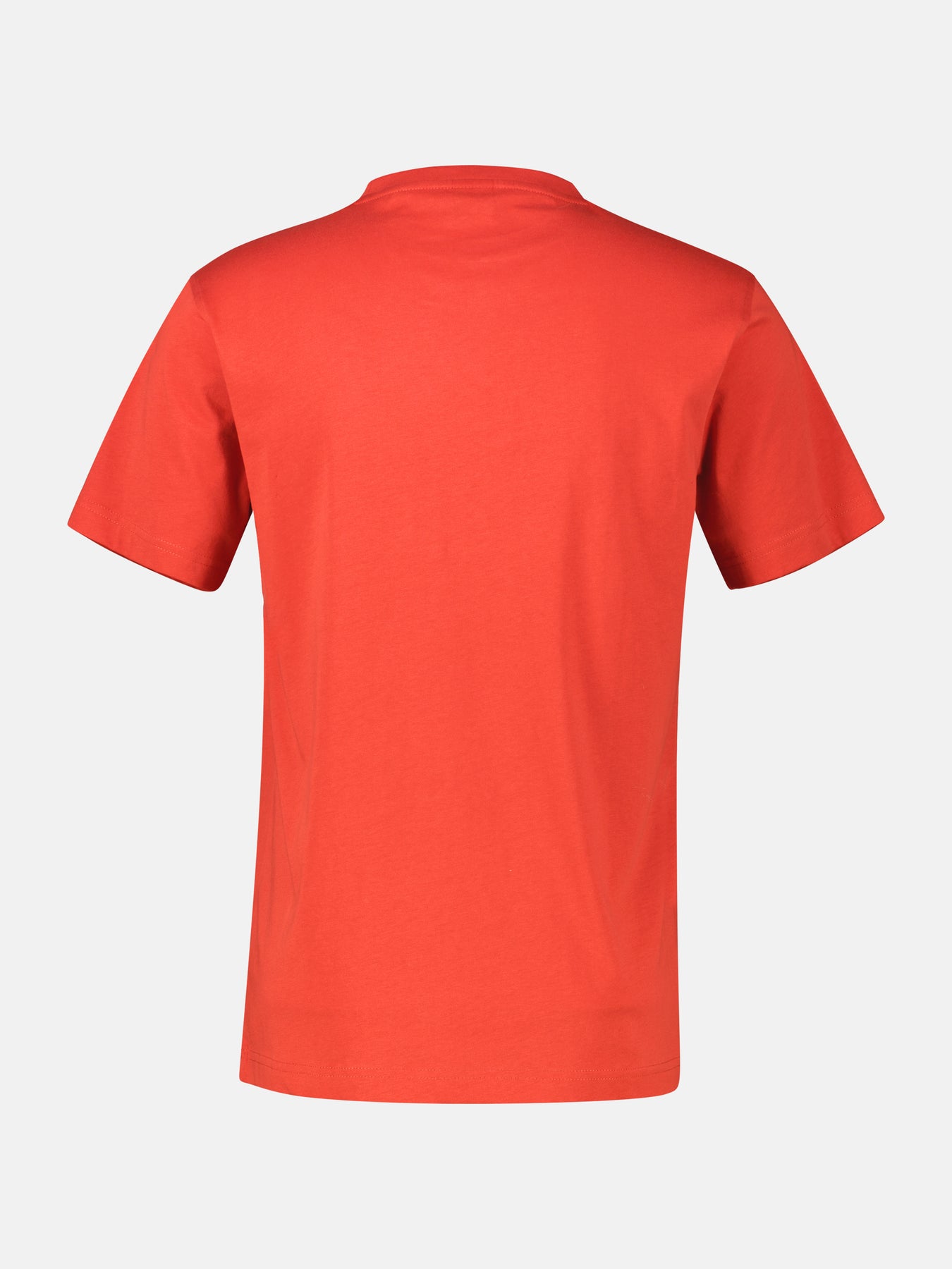 Basic T-Shirt mit Logostitck, unifarben